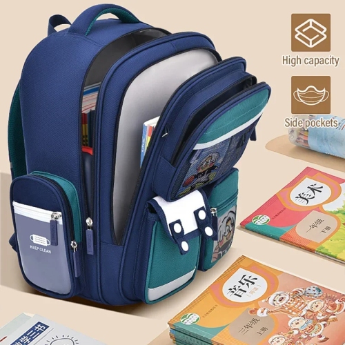 2024 Children's School Bag Boy's Backpack Primary Girl Schoolbag Student's Backpack 1-6 Grades Boys&Girls Spine Relief Backpack - Pink