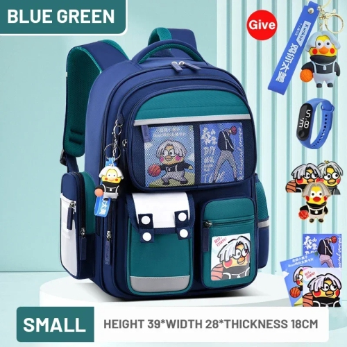 2024 Children's School Bag Boy's Backpack Primary Girl Schoolbag Student's Backpack 1-6 Grades Boys&Girls Spine Relief Backpack - Pink