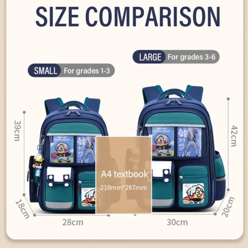 2025 Children's School Bag Boy's Backpack Primary Girl Schoolbag Student's Backpack 1-6 Grades Boys&Girls Spine Relief Backpack - Purple