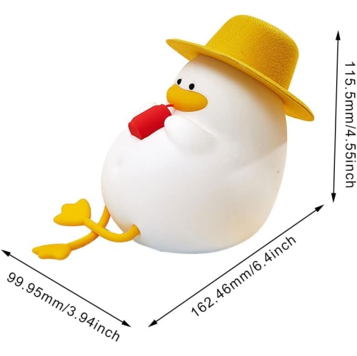 Cute Duck Night Light, Cute Duck Lamp for Kids, Cute Duck Light Silicone Night Light, 30 Minutes Timer & Tap Control Night Light for Kids Room Decor