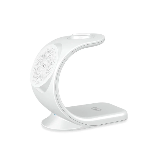 NONE  New Magnetic 3 In 1 Wireless Charger for Smart Phone/12 5-15W Wireless Charging Station for Watch/earphones Phone Holder/bracket In White