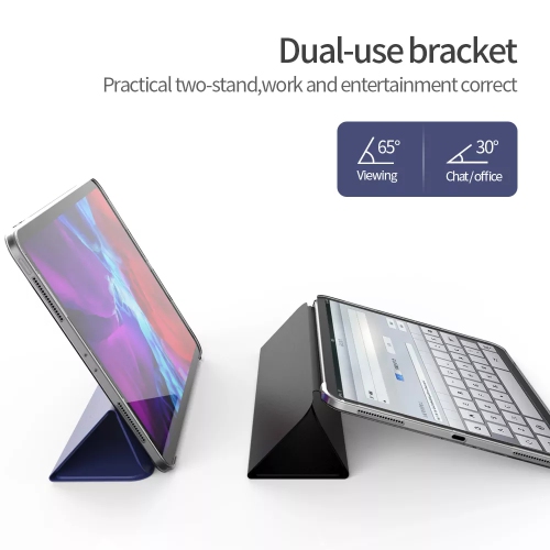 iPad Pro 13 2024 Case Folio Slim Magnetic Smart Cover Stand Case Ultra Slim Lightweight SuperShield Cover For iPad Pro 13 2024 - Purple