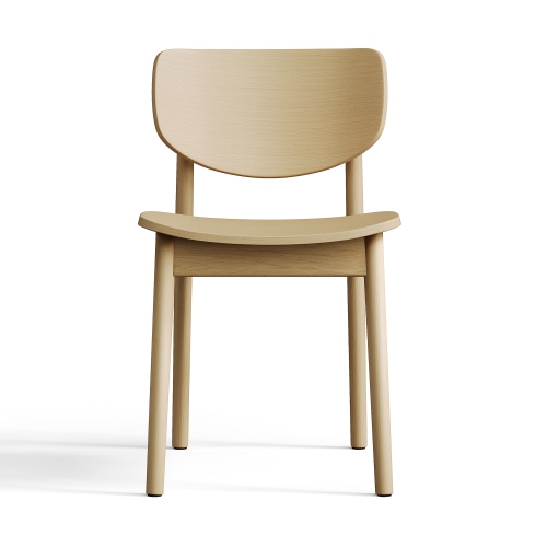 Valencia Simone Mid-Century Classics Solid Oak Wood Dining Chair, Natural