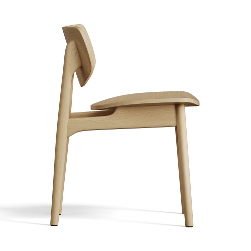 Valencia Simone Mid-Century Classics Solid Oak Wood Dining Chair, Natural