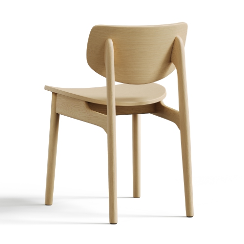 Valencia Simone Mid-Century Classics Solid Oak Wood Dining Chair, Natural