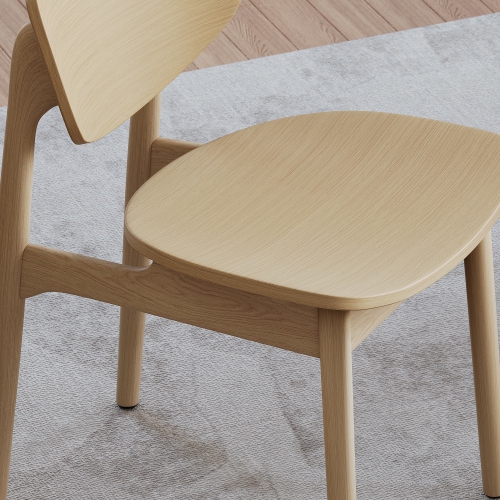 Valencia Simone Mid-Century Classics Solid Oak Wood Dining Chair, Natural