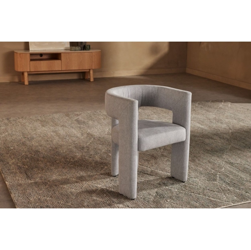 Valencia Andrea Fabric Dining Chair, Light Grey