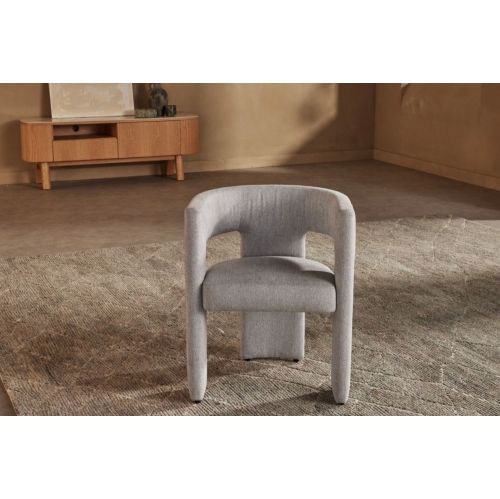 Valencia Andrea Fabric Dining Chair, Light Grey