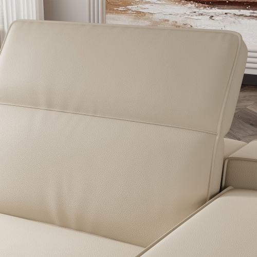 Valencia Valentina Leather Loveseat Recliner Sofa, Beige