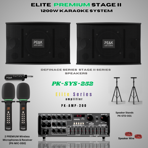 Système de karaoké ELITE PREMIUM STAGE II DE PEAK - 2000&nbsp;W