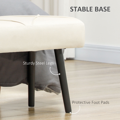 HOMCOM 39" End of Bed Bench, Velvet Upholstered Entryway Bench with Thick Padding & Steel Legs, Multifunctional Footrest for Bedroom, Living Room,