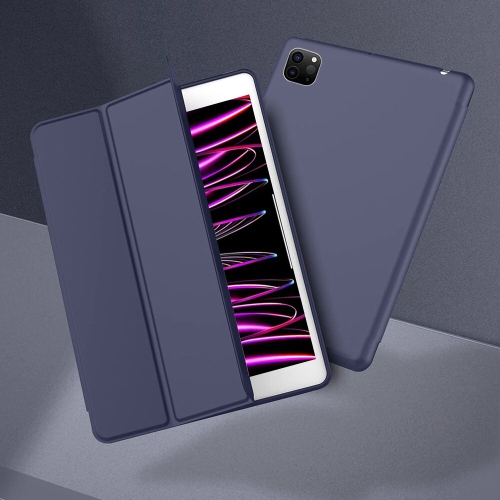 iPad Air 13 po M2 étui 2024/iPad Pro 12,9 po étui 6th/5th/4th génération avec porte-stylet, étui arrière mince en TPUR souple pour tablette, étui