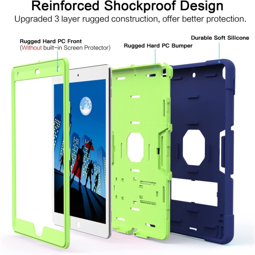 SuperShield for iPad A16 Case 11th Generation 11 inch 2025 / iPad 10th Generation Case 10.9 inch 2022, Heavy Duty Shockproof Cover with Pencil Holder