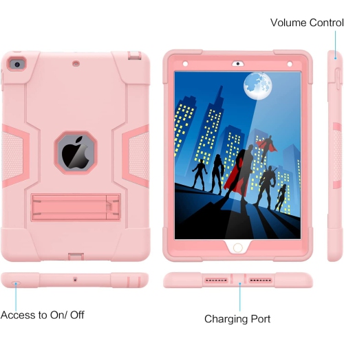 iPad Air 13 Inch M2 Case 2024 / iPad Pro 12.9 Inch Case 6th/5th/4th Generation 3 in 1 Kickstand, Slim Soft TPU Back Tablet Cover, Heavy Duty