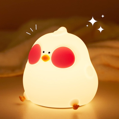 YOULIGHTS – veilleuse mignonne pour enfants, DEL Chick Cute Light avec mode deux couleurs, veilleuse réglable en silicone pour chambre de bébé, lampe