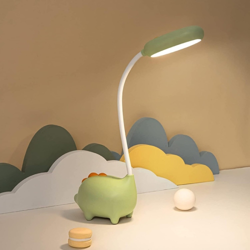 YOULIGHTS  Unique Dinosaur Desk Lamp Led Night Light for Kids Wireless Charging Student USB Rechargeable Home Bedroom Study Desk Room Decoration Lamp