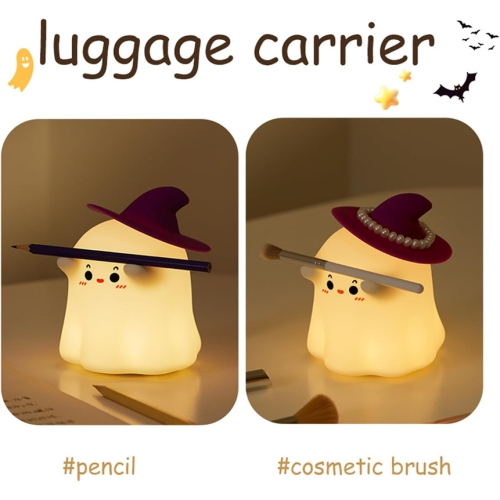 YOULIGHTS Night Light, Squishy Cute Dimmable Silicone Light Up Nursery Nightlight, USB Rechargeable Cute Bedroom Halloween Decor Bedside Touch Night