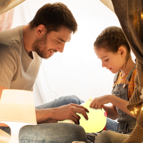 YOULIGHTS Piggy Silicone Night Light for Kids, Rechargeable LED Touch Cute Lamp, 3 Modes Squishy Piggy Night Lamp, for Nursery Baby Room, Nice Gifts