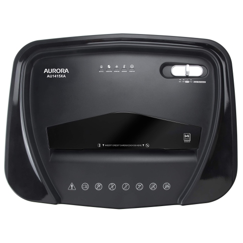 Déchiqueteuse à coupe croisée 14 feuilles pour le bureau Professional, déchiqueteuse pour CD et cartes de crédit, corbeille amovible de 5 gallons,