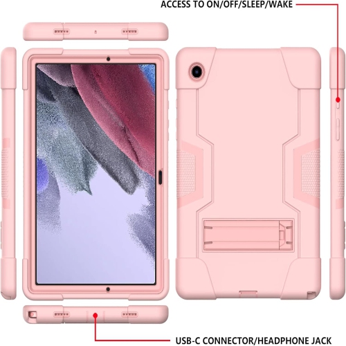 Case for Samsung Galaxy Tab A8 10.5 2022 SM-X200 X205 Kickstand Heavy Duty Cover for Kids 3 in 1 Rugged Shockproof Protective Tablet Case for Samsung