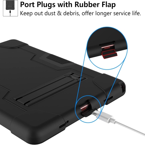Case for Samsung Galaxy Tab A8 10.5 2022 SM-X200 X205 Kickstand Heavy Duty Cover for Kids 3 in 1 Rugged Shockproof Protective Tablet Case for Samsung