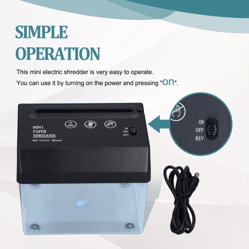 Mini Paper Shredder, Documents Paper Cutting Tool Small USB Electric Paper Shredder, Portable Paper Shredder, Home Office Desktop Stationery