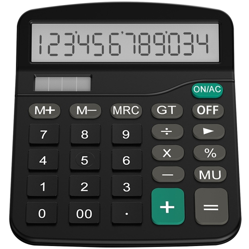 AURORA  Desk Calculator, Standard Function Office Calculator, Standard Function Electronics Calculator, 12 Digit Large Lcd Display With Two-Way Power