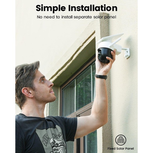 AOSU Solar Camera Security Outdoor - 100% Wire-Free Security Cameras