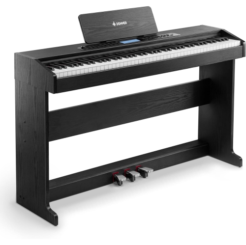 DDP-95 88-Key Weighted Beginner Digital Piano | Full-Size Keyboard with LCD, 610 Tones, 600 Rhythms, 110 Demos, 3 Teaching Modes & Recording
