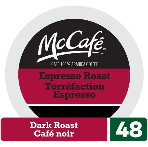 McCafe Espresso Roast K-Cup Coffee Pods, 48 Count, For Keurig Coffee Makers