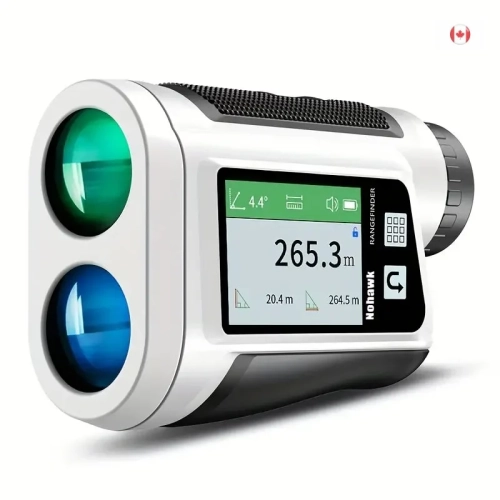 USB Rechargeable Golf Laser 600 meter Rangefinder with Slope & Flag Lock Vibration - LCD Display | Premium Golf Accessories