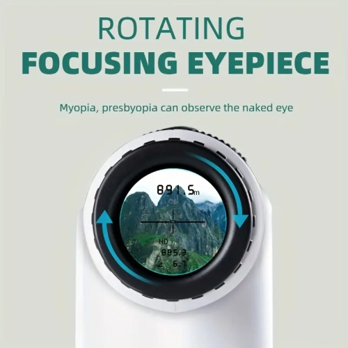 USB Rechargeable Golf Laser 600 meter Rangefinder with Slope & Flag Lock Vibration - LCD Display | Premium Golf Accessories