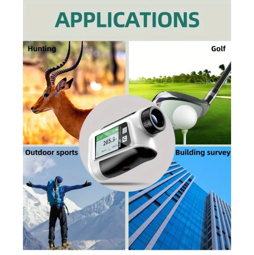 USB Rechargeable Golf Laser 600 meter Rangefinder with Slope & Flag Lock Vibration - LCD Display | Premium Golf Accessories