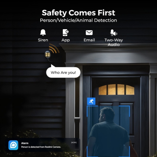 Reolink CX810 - 4K HDR ColorX True Color Night Vision PoE Security Camera, Person/Vehicle/Animal Detection, Two Way Audio