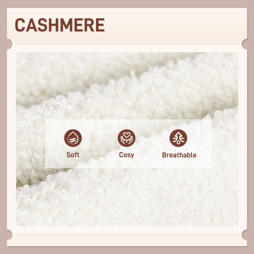 HOMCOM Accent Chair with Wide Seat, Cashmere Upholstered Armchair, Modern Living Room Chair with Soft Padded Armrests and Solid Wood Legs for