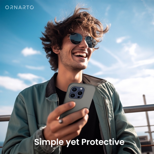 ORNARTO – compatible avec l’étui iPhone 15 Pro 6,1, étui protecteur mince en silicone liquide à 3 couches entièrement recouvert de gel souple en