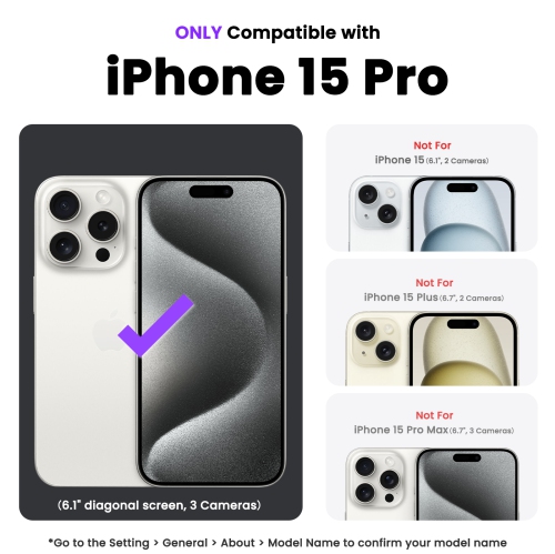 ORNARTO Compatible with iPhone 15 Pro Case 6.1, Slim Liquid Silicone 3 Layers Full Covered Soft Gel Rubber Phone Case Protective Cover 6.1 Inch, Black