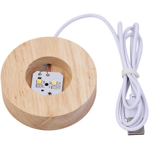 YOULIGHTS 3D Crystal Ball Night Light Ball Projection Lamp Planet Model,3D Crystal Ball with Led Wooden Base Gift for Christmas Thanksgiving