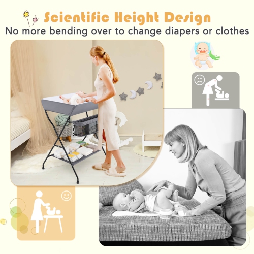 Babyjoy Baby Infant Changing Table Folding Diaper Station Nursery w/ Storage