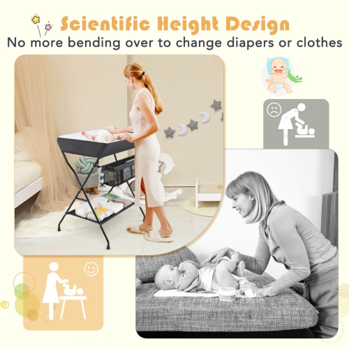 Range-couches pliable table à langer de Babyjoy Baby avec rangement