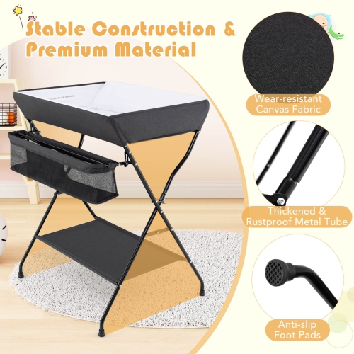 Range-couches pliable table à langer de Babyjoy Baby avec rangement
