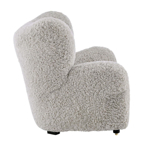 Valencia Misty Genuine Sheepskin Accent Chair, Coffee