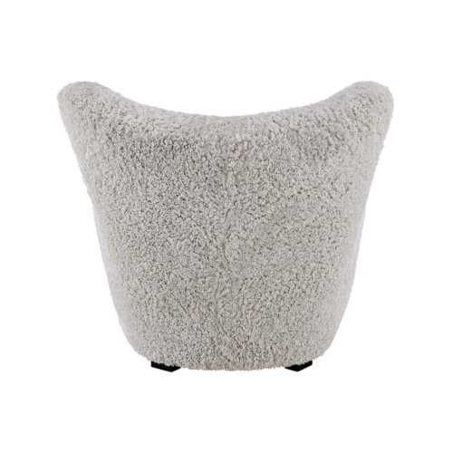 Valencia Misty Genuine Sheepskin Accent Chair, Coffee