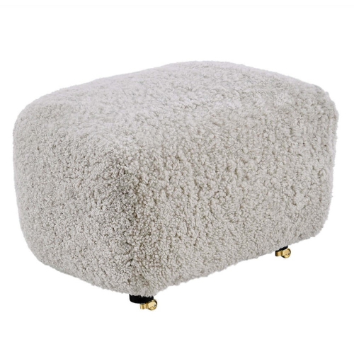 Valencia Misty Genuine Sheepskin Accent Chair, Coffee