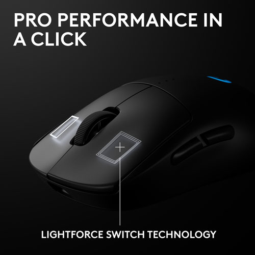 Souris de jeu optique sans fil de 44000 ppp PRO 2 LIGHTSPEED de Logitech G - Noir