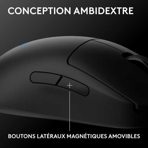Souris de jeu optique sans fil de 44000 ppp PRO 2 LIGHTSPEED de Logitech G - Noir