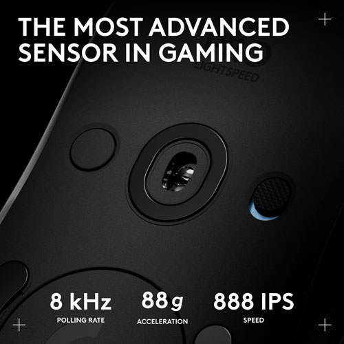 Souris de jeu optique sans fil de 44000 ppp PRO 2 LIGHTSPEED de Logitech G - Noir
