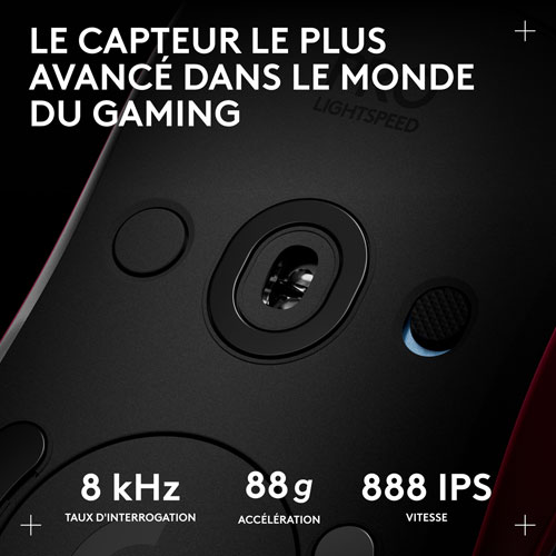 Souris de jeu optique sans fil de 44000 ppp PRO 2 LIGHTSPEED de Logitech G - Magenta