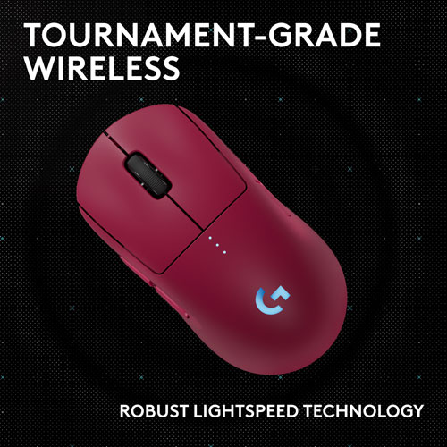 Souris de jeu optique sans fil de 44000 ppp PRO 2 LIGHTSPEED de Logitech G - Magenta