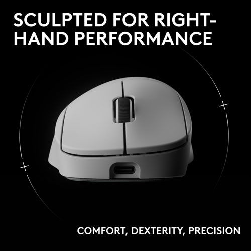 Souris de jeu optique sans fil légère à 5 boutons de 44 000 ppp PRO X SUPERLIGHT 2 DEX de Logitech - Blanc